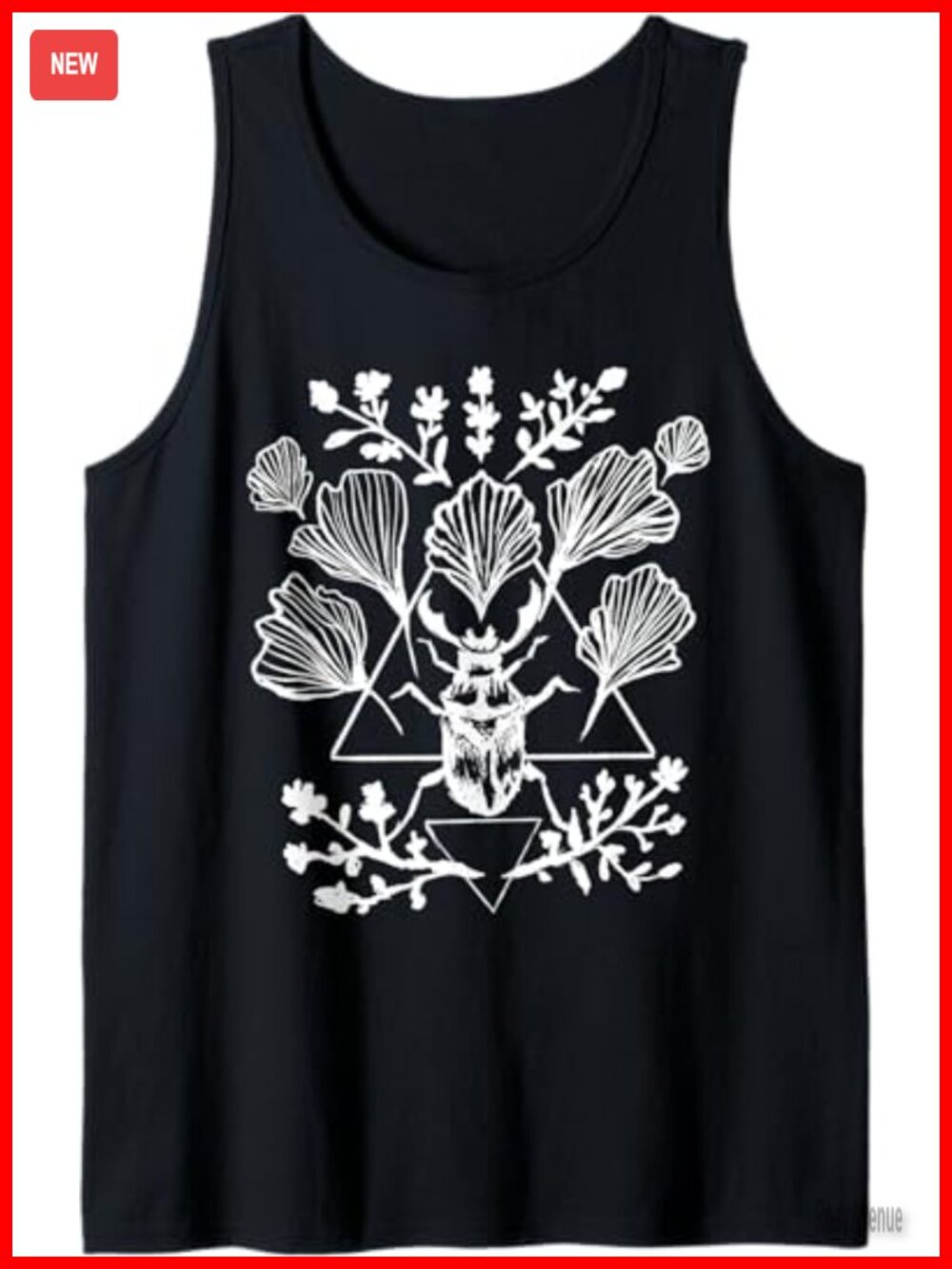 Gothic Beetle Ginkgo Leaves Nature Tank Top